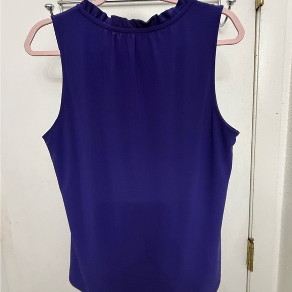 White House Black Market Purple Sleeveless Blouse - Picture 3 of 3